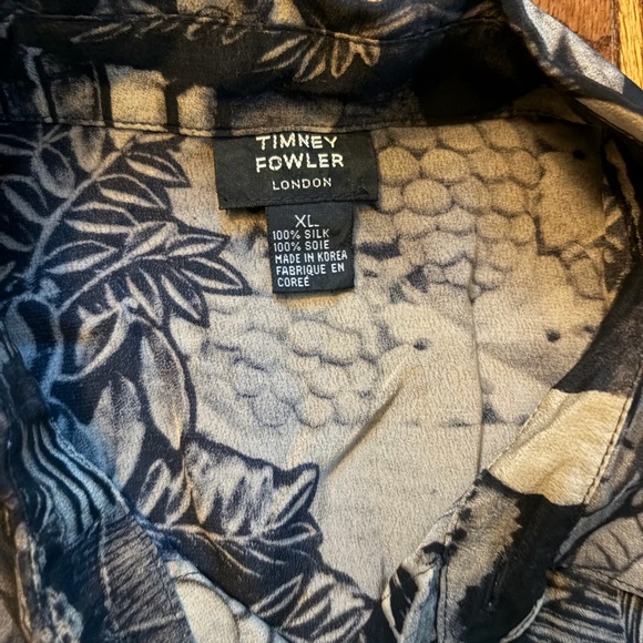 Timney Fowler London Vintage Silk Shirt XL Made in Korea Neoclassical Art Print - Picture 6 of 9